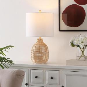 SAFAVIEH Lighting Collection Oroya Light Natural 23-inch Table Lamp (LED Bulb Included)(Light Natural/-)