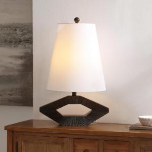 SAFAVIEH Lighting Collection Praia Black Resin 25-inch Table Lamp for Bedroom, Living Room, Home Office, Desk, Nightstand (LED Bulb Included)(Black)