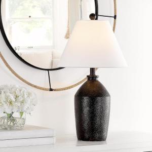 SAFAVIEH Lighting Collection Selna Dark Brown Table Lamp (LED Bulb Included)