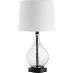 SAFAVIEH Lighting Collection Targari Black/ Clear Crystal 19-inch Bedroom Living Room Home Office Desk Nightstand Table Lamp (LED Bulb Included)