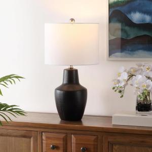 SAFAVIEH Lighting Collection Voetta Black 23-inch Table Lamp (LED Bulb Included)