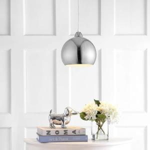 SAFAVIEH PND4032B Lighting Collection Sabine Modern Adjustable 84-inch Drop Chrome Pendant, 12.1″-84.1″ H(Chrome)