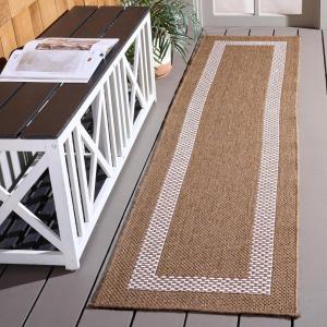 SAFAVIEH Washable Rug Outdoor Sisal Performance Collection – 8′ x 10′, Natural & Ivory, Non-Shedding & Easy to Clean, Ideal for Patio, Backyard, Deck, Mudroom, Poolside (SPF810C)(Natural/Ivory)