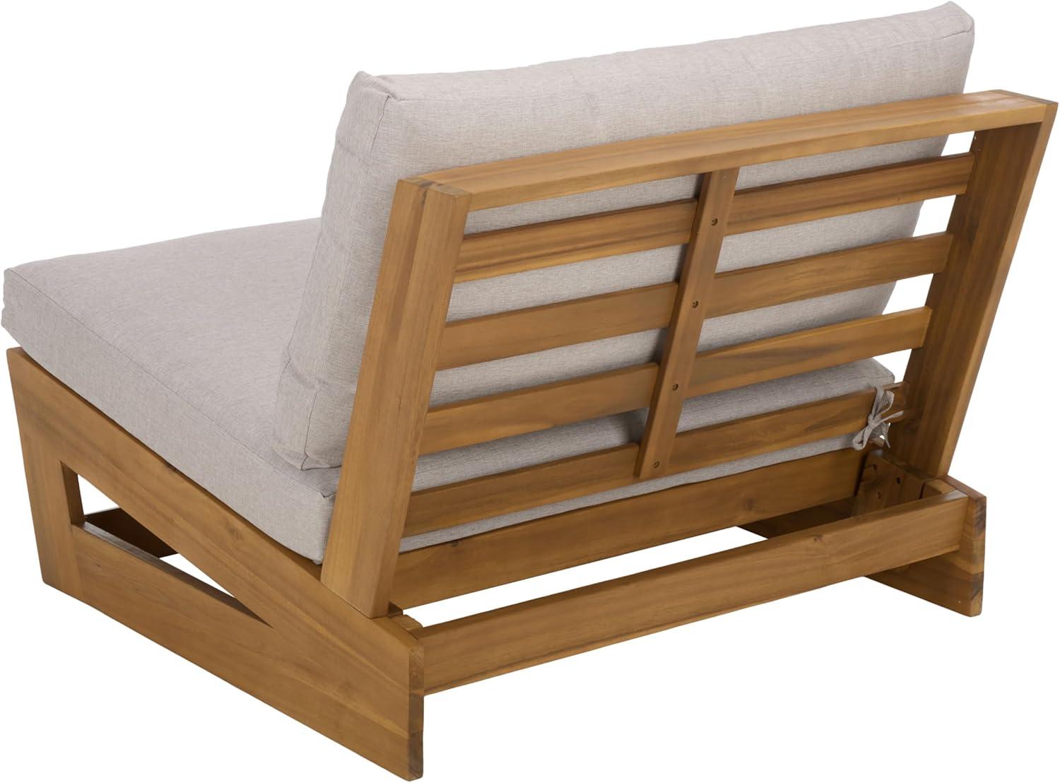 image:imageSAFAVIEH Outdoor Duncan Chair Set of 2 Natural amp Beige Solid Wood Weather Resistant Ideal for Patio Deck Backyard 3268 W x 34 D x 244 H PAT7336ASET2NaturalLight Grey