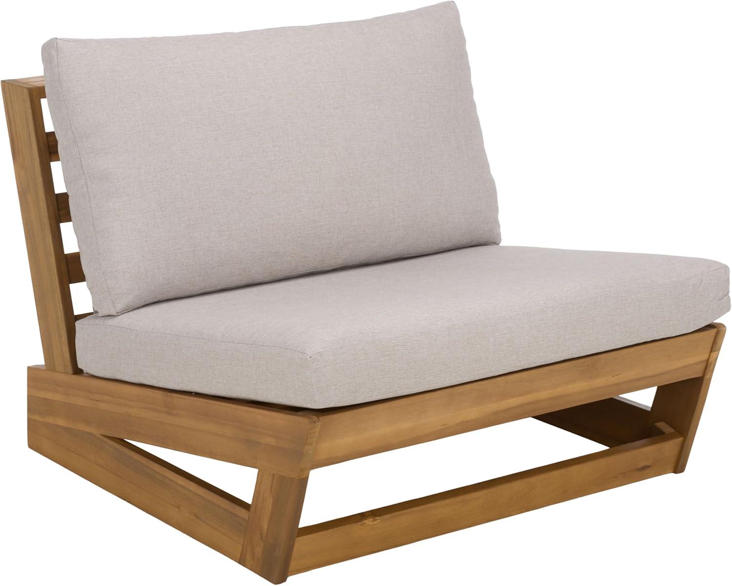 image:imageSAFAVIEH Outdoor Duncan Chair Set of 2 Natural amp Beige Solid Wood Weather Resistant Ideal for Patio Deck Backyard 3268 W x 34 D x 244 H PAT7336ASET2NaturalLight Grey