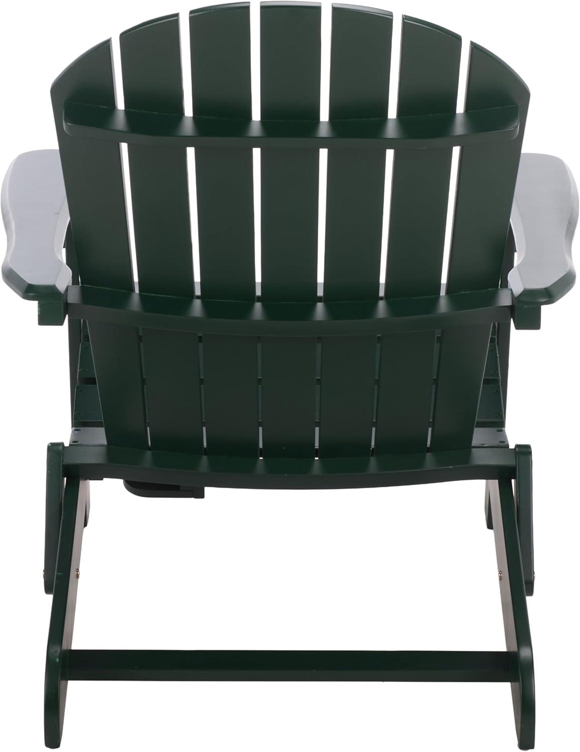 image:imageSAFAVIEH Outdoor Eden Adirondack Chair White Solid Wood Weather Resistant Ideal for Patio Deck Porch Backyard 175 Seat Height PAT6000EGreen