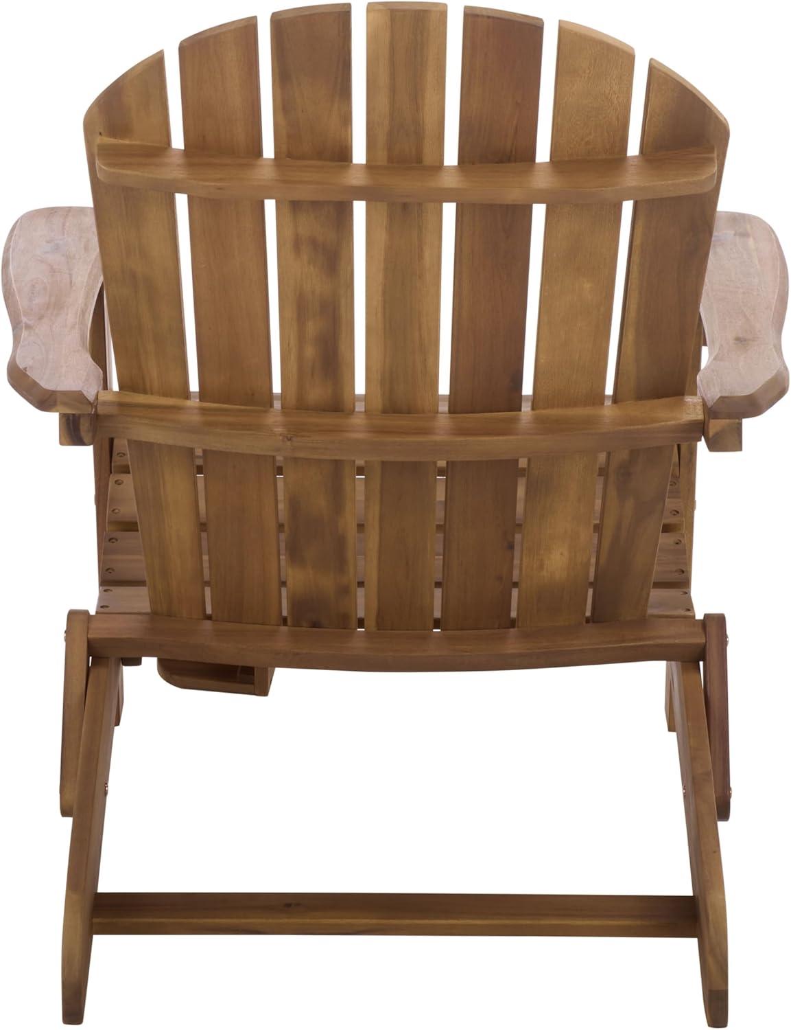 image:imageSAFAVIEH Outdoor Eden Adirondack Chair White Solid Wood Weather Resistant Ideal for Patio Deck Porch Backyard 175 Seat Height PAT6000ETeak