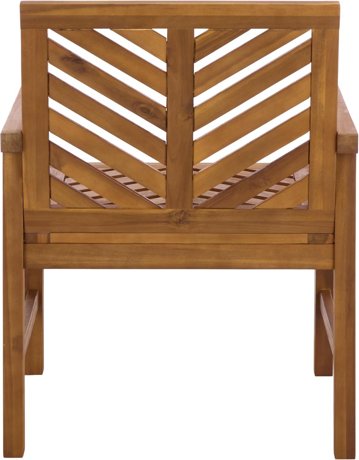image:imageSAFAVIEH Outdoor Mika Chair Set of 2 Natural Solid Wood Weather Resistant Ideal for Patio Deck Backyard 258 W x 2335 D x 3465 H PAT7335ASET2Natural