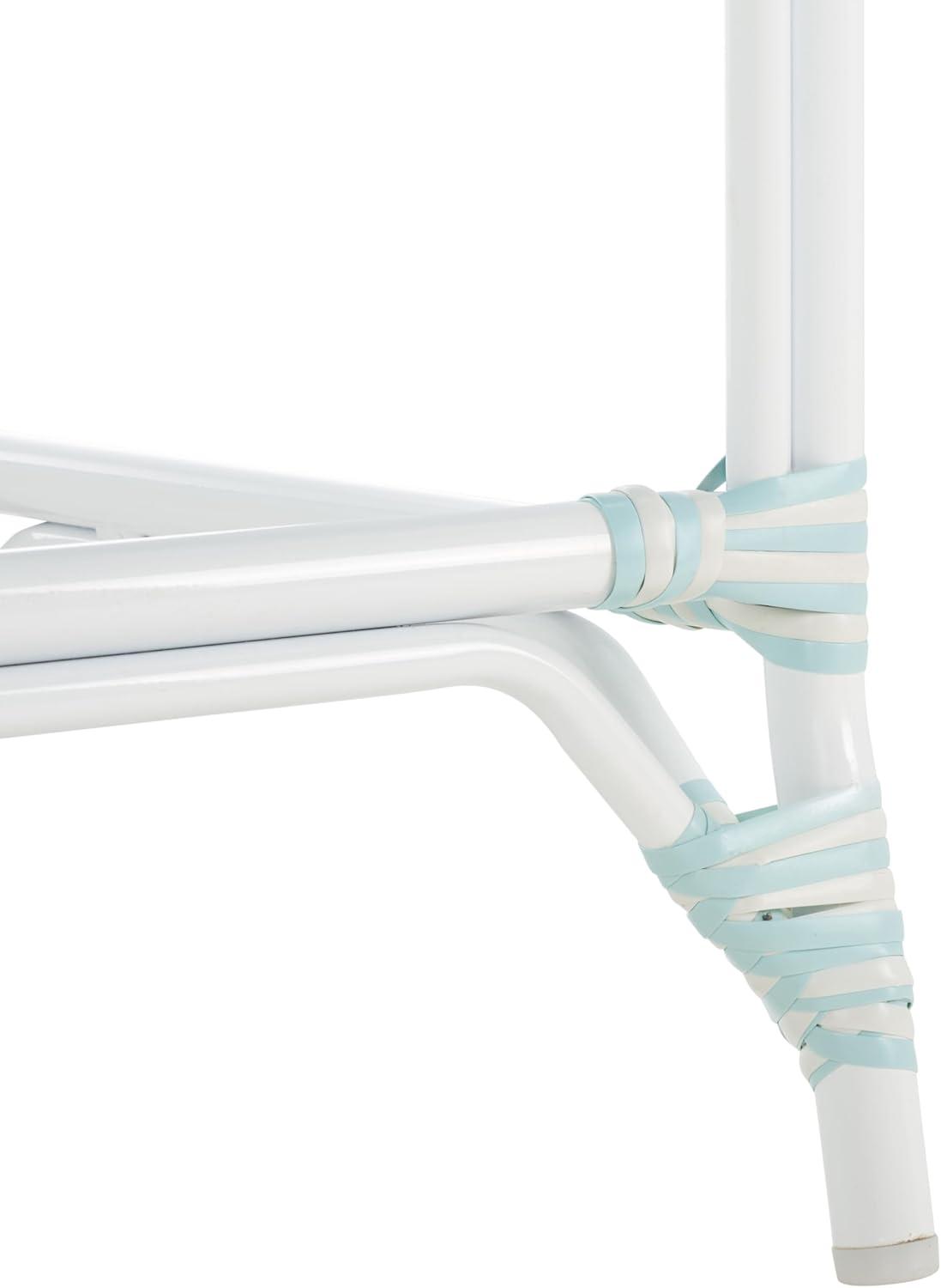 image:imageSAFAVIEH Outdoor Collection California White Bistro Woven Coastal 25inch Counter Stool Fully AssembledBaby BlueWhite