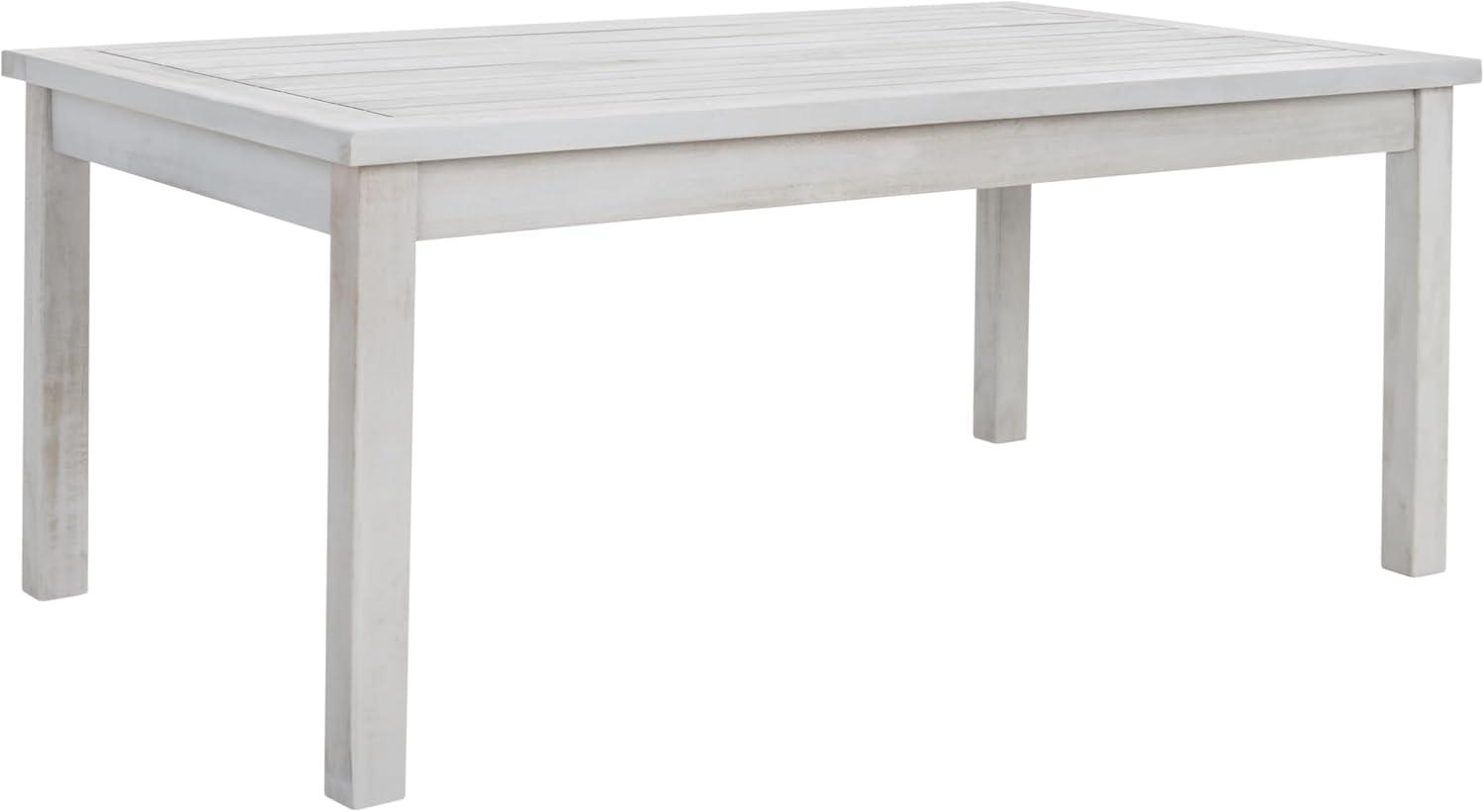 image:imageSAFAVIEH Outdoor Collection Kinnell GreyBeige Cushion Solid Wood 4Piece Conversation Patio SetGreyBeige