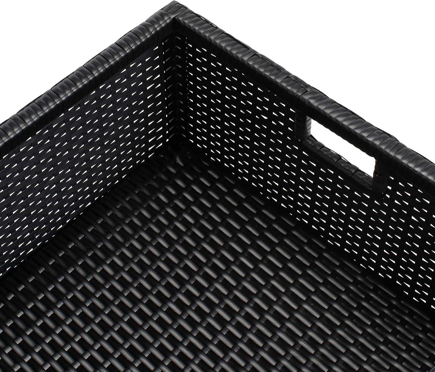 image:imageSAFAVIEH Outdoor Collection Pramla BlackLight Grey Cushion Settee amp Ottoman Fully Assembled Set of 2Black Beige