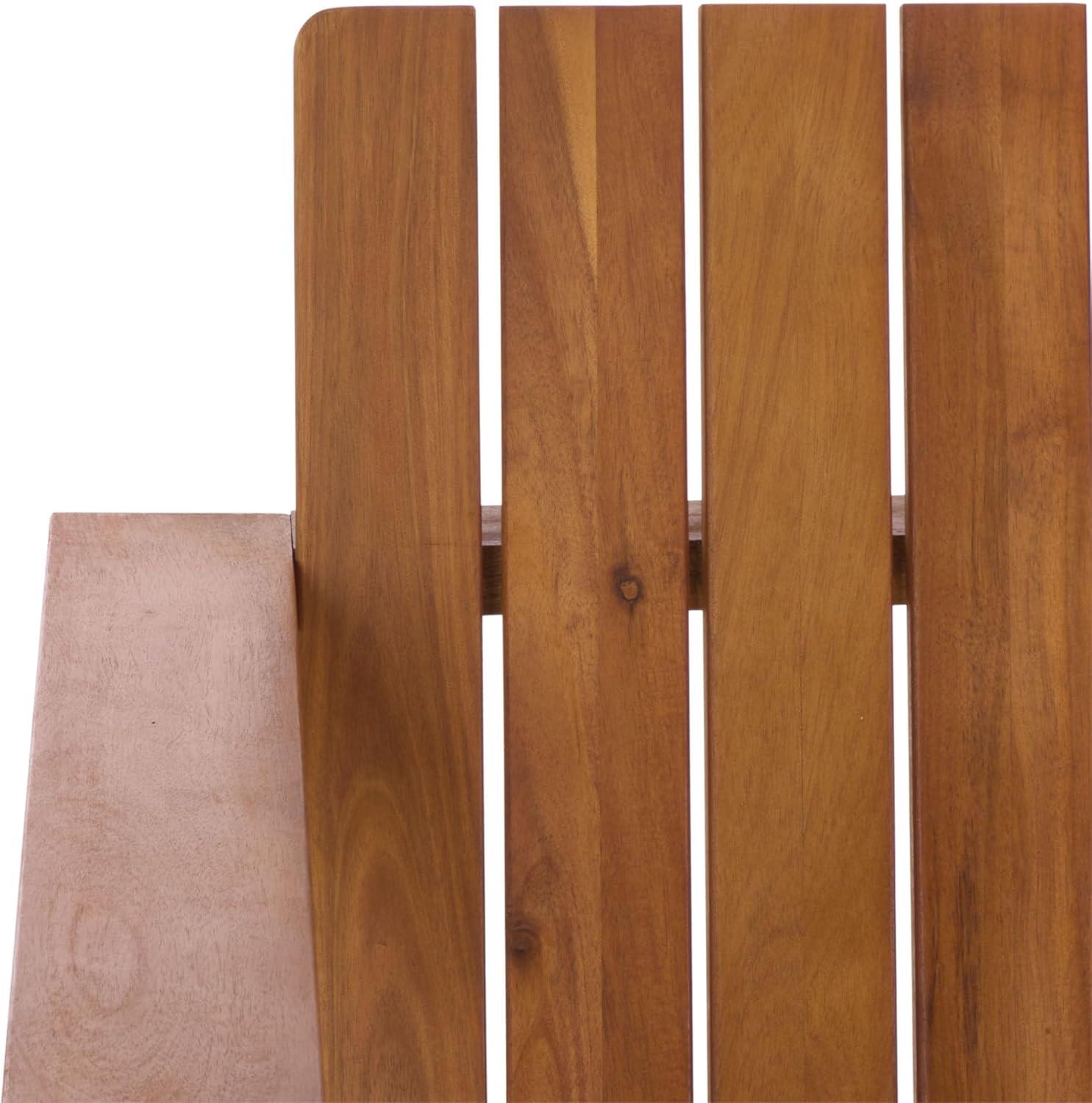 image:imageSAFAVIEH Outdoor Patio Furniture Collection Fallon Natural Solid Wood Bench Modern Slatted Design Sturdy amp Stylish Seating for Patio Garden or Balcony PAT7334ANatural