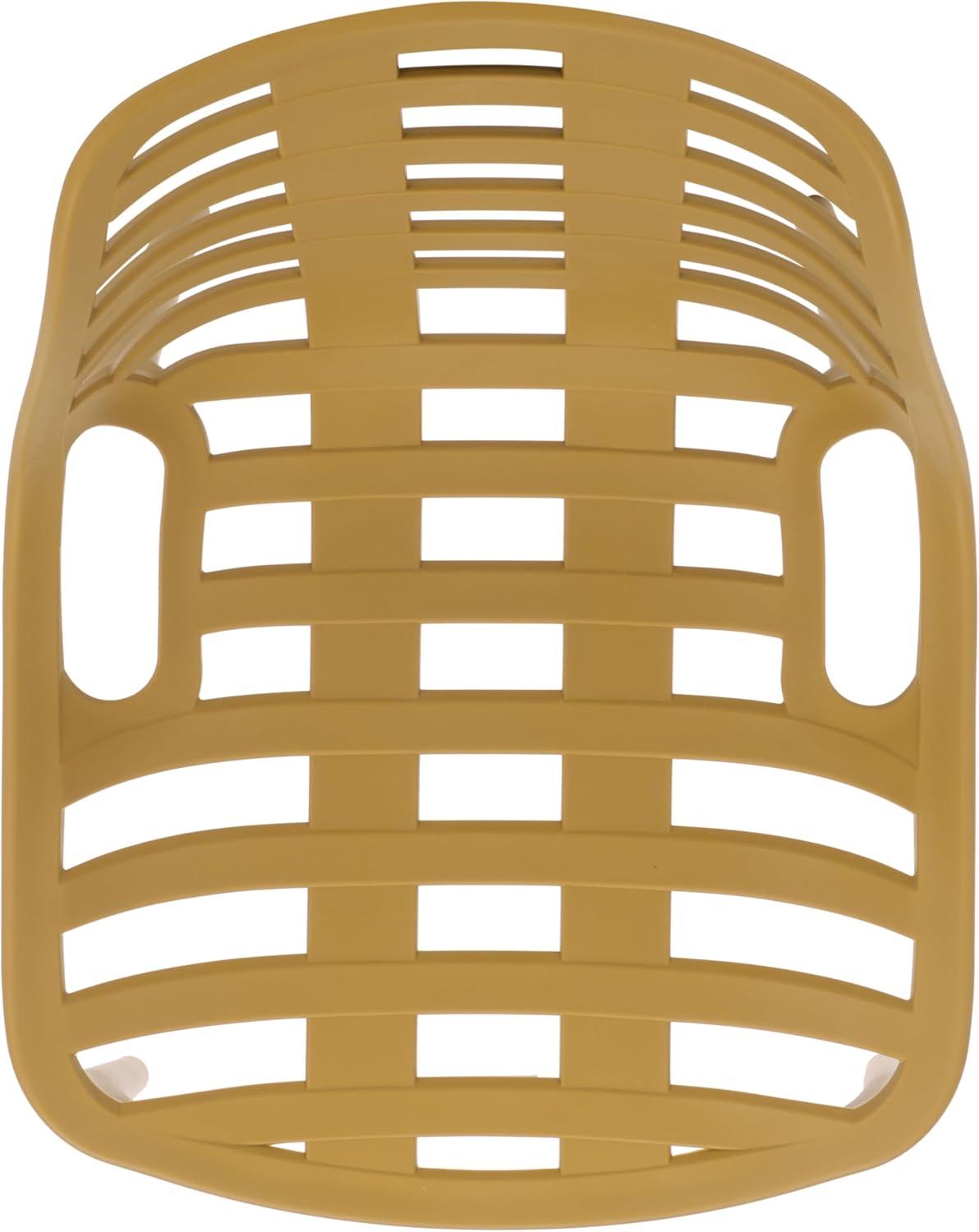 image:imageSAFAVIEH Outdoor Patio Furniture Collection Fufa Beige Dining Chair Set of 2 Fully Assembled Outdoor Chairs Modern OpenBack Design WeatherResistant Patio Seating PAT4700BSET2Yellow