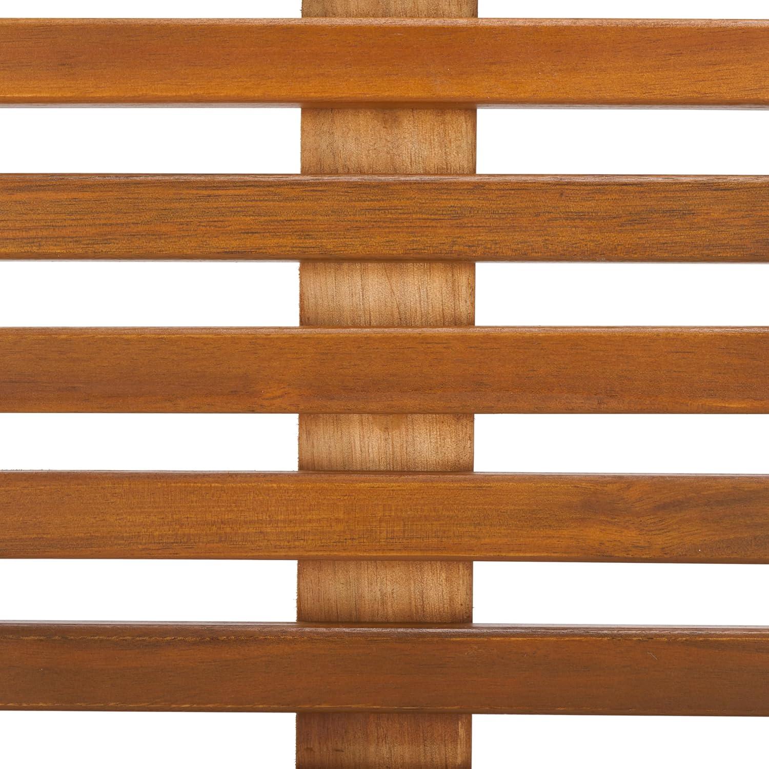 image:imageSAFAVIEH Outdoor Patio Furniture Collection Heather Natural Brown Solid Wood Patio Bench with White Steel Legs 72Inch Modern Outdoor Seating for Garden Porch or Patio PAT7327ANaturalBlack