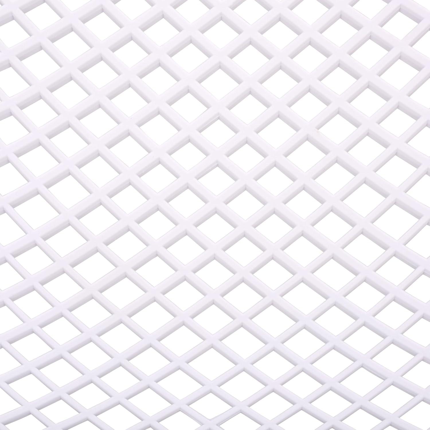 image:imageSAFAVIEH Outdoor Patio Furniture Collection Leila White Dining Chair Set of 2 Fully Assembled Outdoor Chairs Modern Lattice Design WeatherResistant Patio Seating PAT4701CSET2White