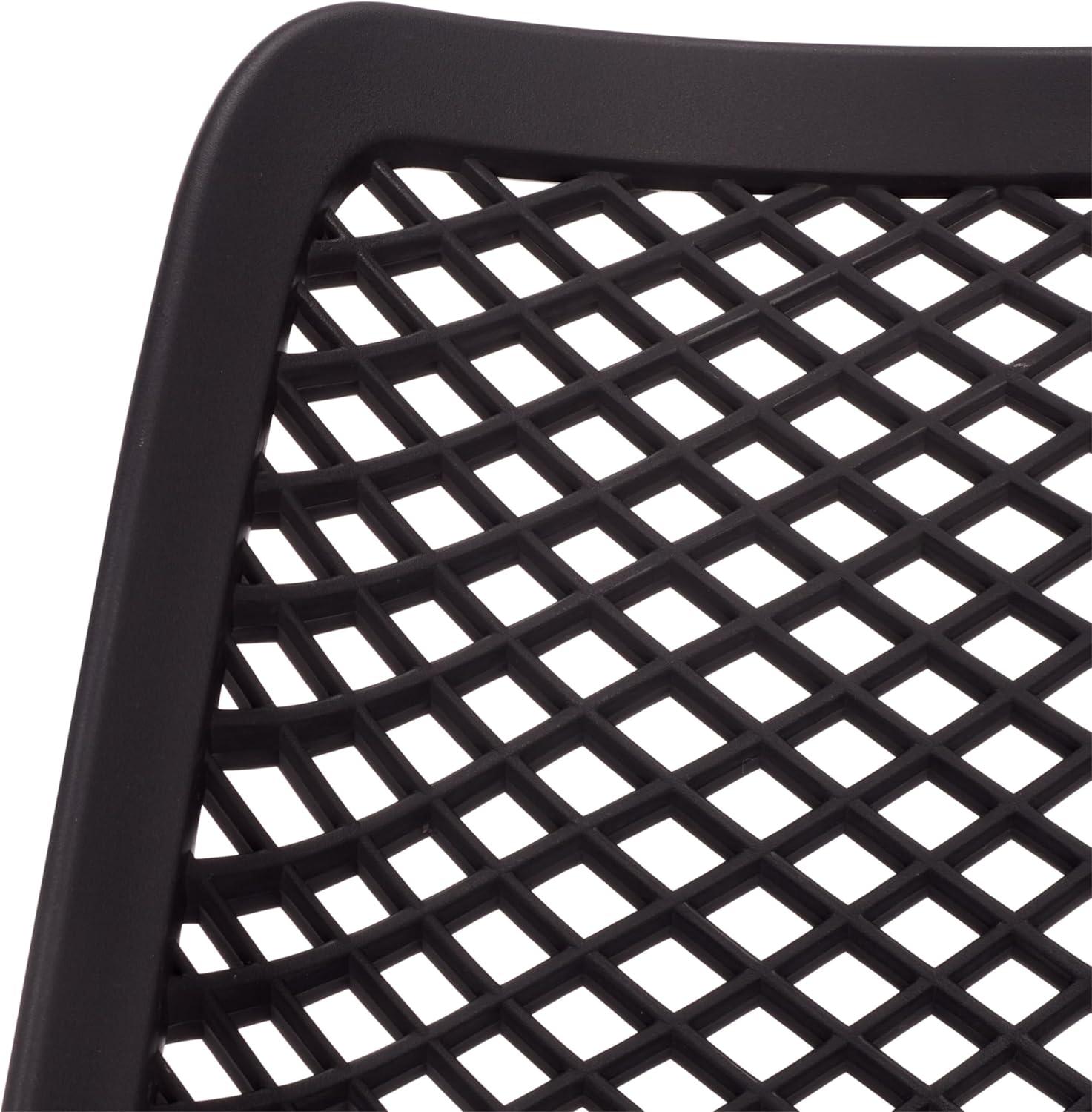 image:imageSAFAVIEH Outdoor Patio Furniture Collection Leila White Dining Chair Set of 2 Fully Assembled Outdoor Chairs Modern Lattice Design WeatherResistant Patio Seating PAT4701CSET2Black