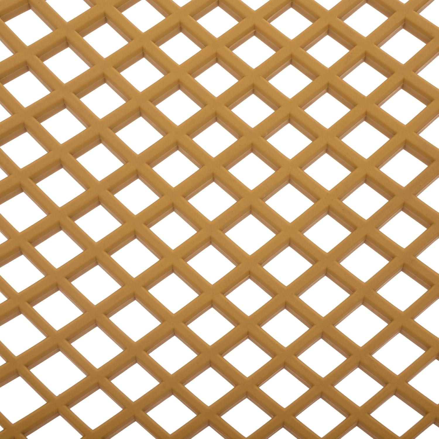image:imageSAFAVIEH Outdoor Patio Furniture Collection Leila White Dining Chair Set of 2 Fully Assembled Outdoor Chairs Modern Lattice Design WeatherResistant Patio Seating PAT4701CSET2Yellow
