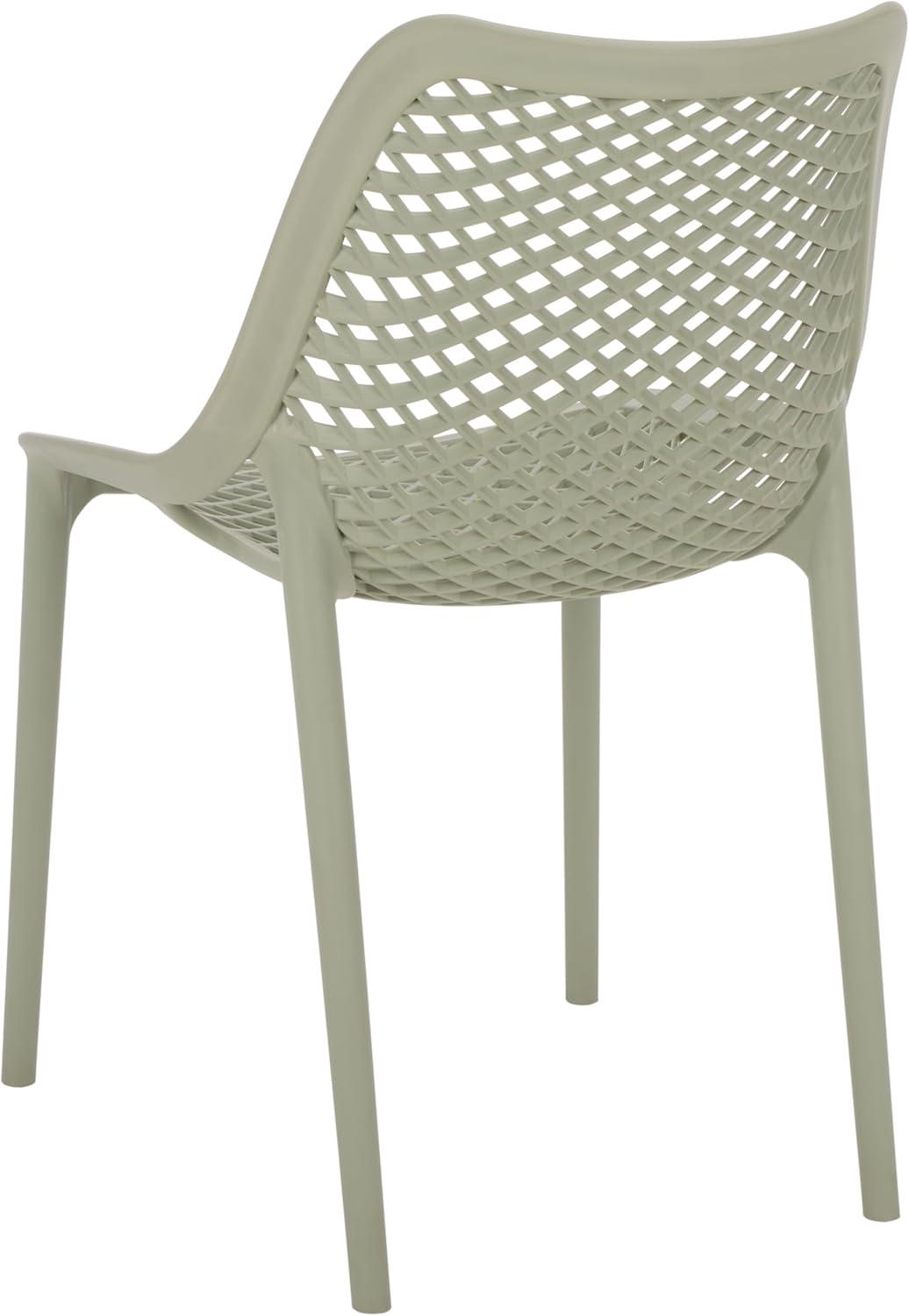 image:imageSAFAVIEH Outdoor Patio Furniture Collection Leila White Dining Chair Set of 2 Fully Assembled Outdoor Chairs Modern Lattice Design WeatherResistant Patio Seating PAT4701CSET2Green