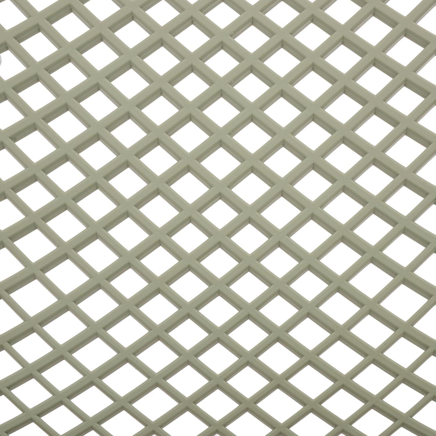 image:imageSAFAVIEH Outdoor Patio Furniture Collection Leila White Dining Chair Set of 2 Fully Assembled Outdoor Chairs Modern Lattice Design WeatherResistant Patio Seating PAT4701CSET2Green