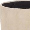 SAFAVIEH Outdoor – Cana Pedestal Planter Pot with Drainage – Beige Cement & Bamboo – Weather Resistant – Ideal for Patio, Garden, Backyard, 15.4″ Wx 15.4″ D x 21.3″ H (PAT1406B)(Beige)