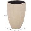 SAFAVIEH Outdoor – Cana Pedestal Planter Pot with Drainage – Beige Cement & Bamboo – Weather Resistant – Ideal for Patio, Garden, Backyard, 15.4″ Wx 15.4″ D x 21.3″ H (PAT1406B)(Beige)
