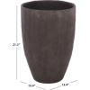 SAFAVIEH Outdoor – Cana Pedestal Planter Pot with Drainage – Beige Cement & Bamboo – Weather Resistant – Ideal for Patio, Garden, Backyard, 15.4″ Wx 15.4″ D x 21.3″ H (PAT1406B)(Brown)