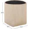 SAFAVIEH Outdoor – Cana Square Planter Pot with Drainage – Beige Cement & Bamboo – Weather Resistant – Ideal for Patio, Garden, Backyard, 15.7″ Wx 15.7″ D x 15.7″ H (PAT1408B)(Beige)