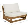 SAFAVIEH Outdoor – Duncan Chair Set of 2 – Natural & Beige Solid Wood – Weather Resistant – Ideal for Patio, Deck, Backyard, 32.68″ W x 34″ D x 24.4″ H (PAT7336A-SET2)(Natural/Beige)