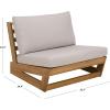 SAFAVIEH Outdoor – Duncan Chair Set of 2 – Natural & Beige Solid Wood – Weather Resistant – Ideal for Patio, Deck, Backyard, 32.68″ W x 34″ D x 24.4″ H (PAT7336A-SET2)(Natural/Light Grey)