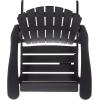 SAFAVIEH Outdoor – Eden Adirondack Chair – White Solid Wood – Weather Resistant – Ideal for Patio, Deck, Porch, Backyard, 17.5″ Seat Height (PAT6000E)(Black)