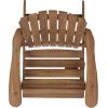 SAFAVIEH Outdoor – Eden Adirondack Chair – White Solid Wood – Weather Resistant – Ideal for Patio, Deck, Porch, Backyard, 17.5″ Seat Height (PAT6000E)(Teak)