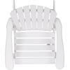 SAFAVIEH Outdoor – Eden Adirondack Chair – White Solid Wood – Weather Resistant – Ideal for Patio, Deck, Porch, Backyard, 17.5″ Seat Height (PAT6000E)(White)