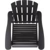 SAFAVIEH Outdoor – Stowe Adirondack Rocking Chair – Teak-Brown Solid Wood – Weather Resistant – Ideal for Patio, Deck, Porch, Backyard, 18.3″ Seat Height (PAT6001A)(Black)