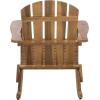 SAFAVIEH Outdoor – Stowe Adirondack Rocking Chair – Teak-Brown Solid Wood – Weather Resistant – Ideal for Patio, Deck, Porch, Backyard, 18.3″ Seat Height (PAT6001A)(Teak)
