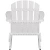 SAFAVIEH Outdoor – Stowe Adirondack Rocking Chair – Teak-Brown Solid Wood – Weather Resistant – Ideal for Patio, Deck, Porch, Backyard, 18.3″ Seat Height (PAT6001A)(White)