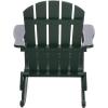 SAFAVIEH Outdoor – Stowe Adirondack Rocking Chair – Teak-Brown Solid Wood – Weather Resistant – Ideal for Patio, Deck, Porch, Backyard, 18.3″ Seat Height (PAT6001A)(Green)