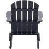 SAFAVIEH Outdoor – Stowe Adirondack Rocking Chair – Teak-Brown Solid Wood – Weather Resistant – Ideal for Patio, Deck, Porch, Backyard, 18.3″ Seat Height (PAT6001A)(Midnight Blue)