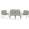 SAFAVIEH Outdoor – Thompson Conversation Set – Green – 5-Piece Patio Set with Bench, 2 Chairs & Modular Coffee Tables – Weather Resistant – Ideal for Deck, Porch, Backyard (PAT4706D)(Green)