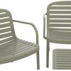 SAFAVIEH Outdoor – Thompson Conversation Set – Green – 5-Piece Patio Set with Bench, 2 Chairs & Modular Coffee Tables – Weather Resistant – Ideal for Deck, Porch, Backyard (PAT4706D)(Green)