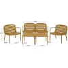 SAFAVIEH Outdoor – Thompson Conversation Set – Green – 5-Piece Patio Set with Bench, 2 Chairs & Modular Coffee Tables – Weather Resistant – Ideal for Deck, Porch, Backyard (PAT4706D)(Yellow)