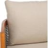 SAFAVIEH Outdoor Collection Amanda Natural Acacia Solid Wood/Taupe Cushion Bench & Table Set