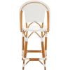 SAFAVIEH Outdoor Collection California White Bistro Woven Coastal 25-inch Counter Stool (Fully Assembled)(White)