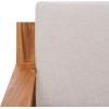 SAFAVIEH Outdoor Collection Catryn Grey/Beige Cushion Solid Wood 4-Piece Conversation Patio Set(Natural/Light Grey)