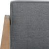 SAFAVIEH Outdoor Collection Chicopee Natural/Light Grey Solid Wood Corner Conversation Patio Set(Natural/Grey)