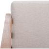 SAFAVIEH Outdoor Collection Kinnell Grey/Beige Cushion Solid Wood 4-Piece Conversation Patio Set(Natural/Light Grey)