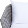 SAFAVIEH Outdoor Collection Malsor Black/White Wicker 4-Piece Outdoor Conversation Patio Set(Grey/Grey)
