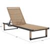 SAFAVIEH Outdoor Patio Furniture Collection – Arman Black Metal & Heather Tan Rope Chaise Lounge Chair, 6 Reclining Positions, No Cushion (PAT7548A)(Black/Heather Tan)