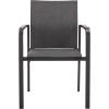 SAFAVIEH Outdoor Patio Furniture Collection – Dexter White Aluminum Arm Chair Set of 2 with Teak Arms, Textilene Seating, Fully Assembled (PAT4050C-SET2)(Grey)