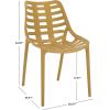 SAFAVIEH Outdoor Patio Furniture Collection – Fufa Beige Dining Chair Set of 2, Fully Assembled Outdoor Chairs, Modern Open-Back Design, Weather-Resistant Patio Seating (PAT4700B-SET2)(Yellow)