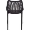 SAFAVIEH Outdoor Patio Furniture Collection – Leila White Dining Chair Set of 2, Fully Assembled Outdoor Chairs, Modern Lattice Design, Weather-Resistant Patio Seating (PAT4701C-SET2)(Black)